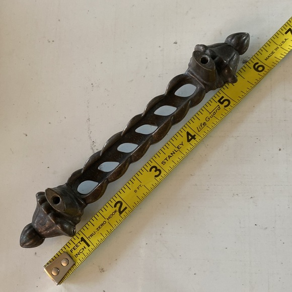 Vintage Patina Brass Drawer Pull Handle - Picture 8 of 8